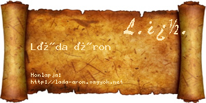 Láda Áron névjegykártya