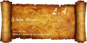 Láda Áron névjegykártya